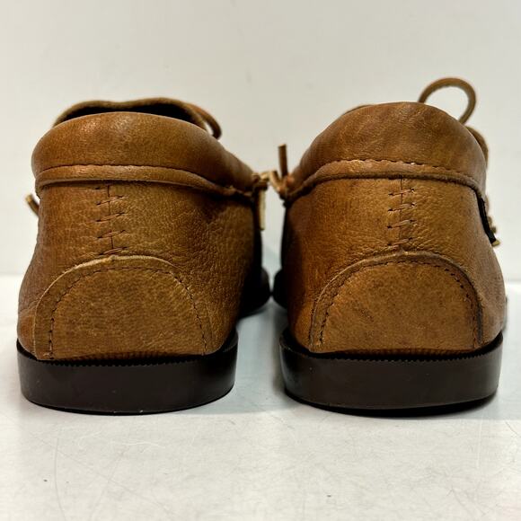 VERY GOOD Quoddy Men's Canoe Lace Up Moccasin Whipstitch Camp Moc Made in USA 11 - Picture 6 of 11